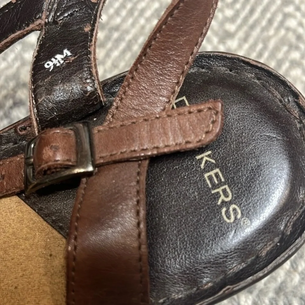 Dockers leather strap wedge sandals size women’s‎ 9 1/2
